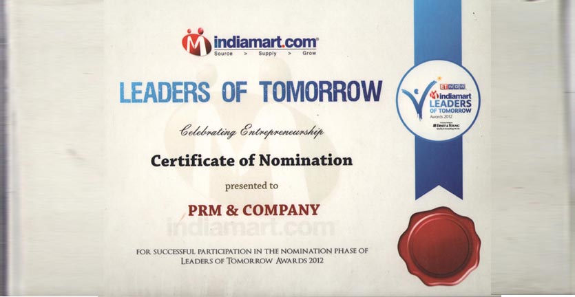 PRM - Certificate